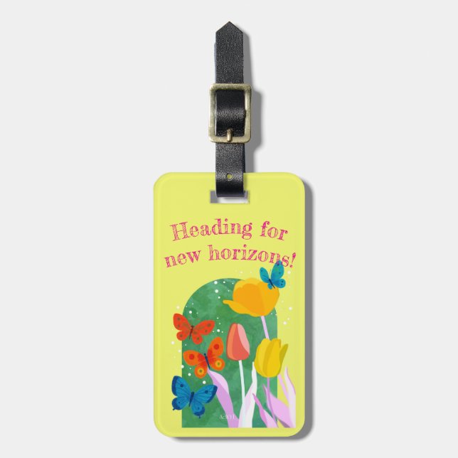 lovely flower tag -tulip- gepäckanhänger (Vorderseite vertikal)