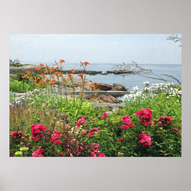 LOVELY GARDEN ANSICHT AUF OZEAN COVE POSTER (Vorne)