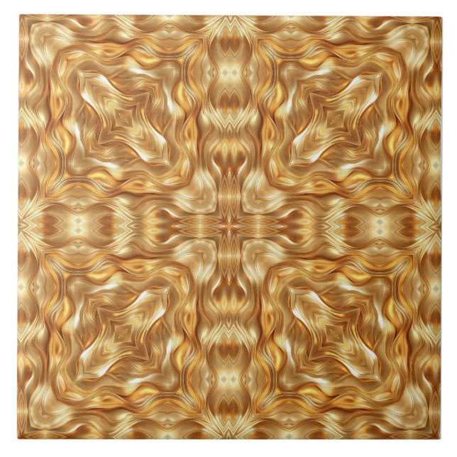 Lovely golden abstract pattern fliese (Vorderseite)
