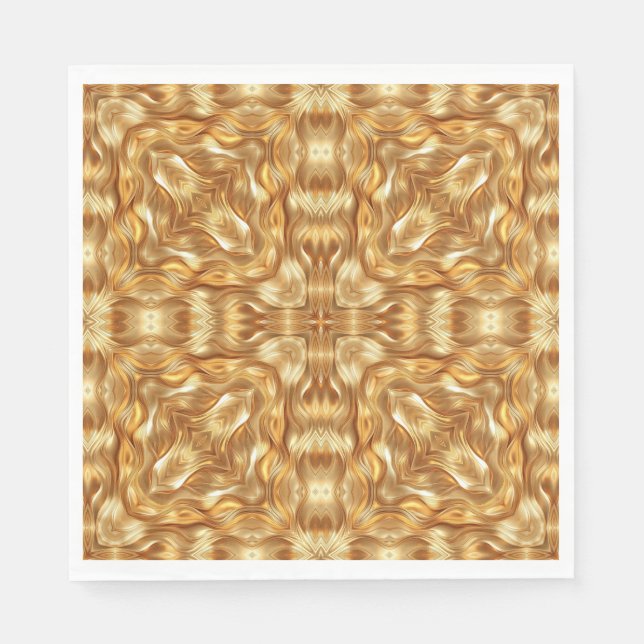 Lovely golden abstract pattern serviette (Vorderseite)
