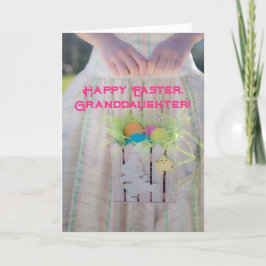 LOVELY GRANDAUGHTER EASTER CARD DANKESKARTE