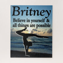 LOVELY GYMNASTICS MÄDCHEN PERSONALISIERT PUZZLE