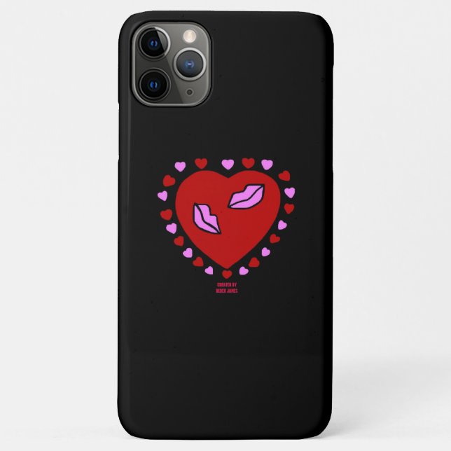 Lovely Heart Kisses Apple iPhone 11 Pro Max Case (Rückseite)