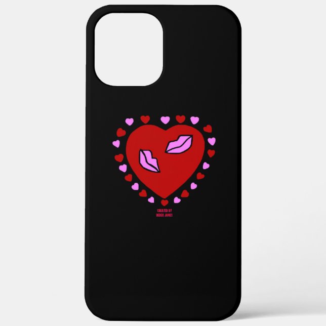 Lovely Heart Kisses Apple iPhone 12 Pro Max Case (Rückseite)