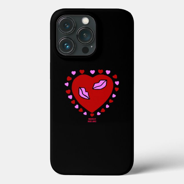 Lovely Heart Kisses Apple iPhone 13 Pro Fall Case-Mate iPhone Hülle (Rückseite)