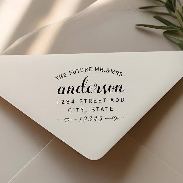 Lovely Hearts Future Mr. Wedding Rücksendeadresse Gummistempel (Von Creator hochgeladen)
