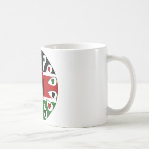Lovely Hearts Kenya: Flag Art Motif Tasse