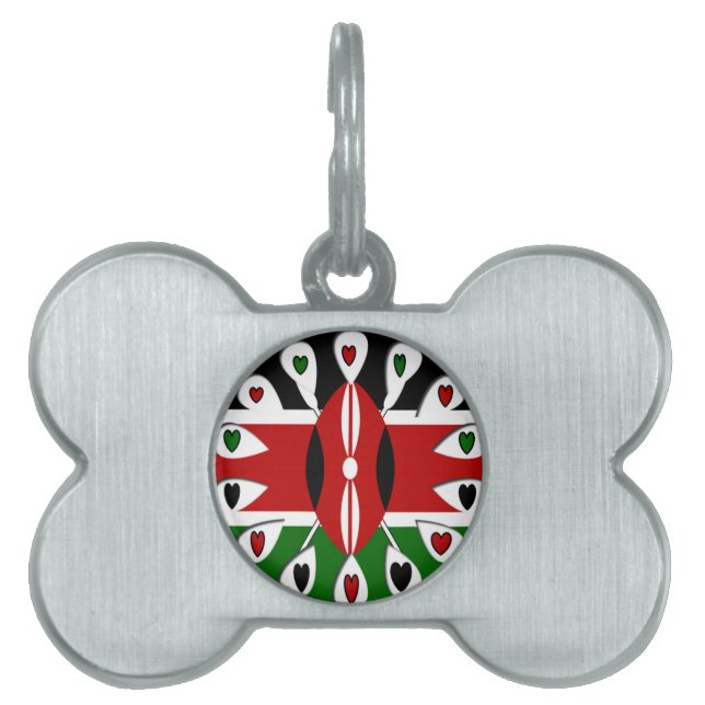 Lovely Hearts Kenya: Flag Art Motif Tiermarke (Vorderseite)