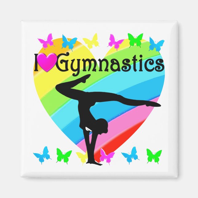 LOVELY I LIEBE GYMNASTICS DESIGN MAGNET (Vorne)