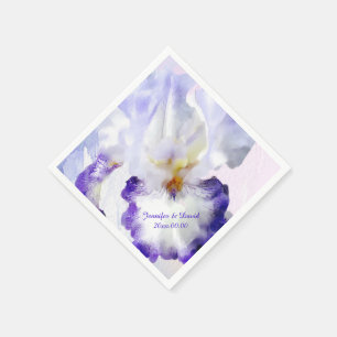 Lovely Iris Custom Paper Napkins Serviette