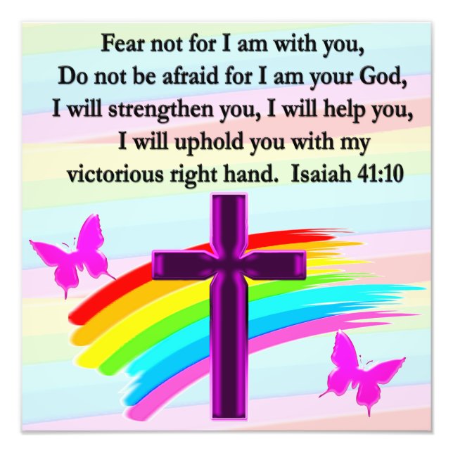 LOVELY ISAIAH 41:10 BIBLE VERSE DESIGN FOTODRUCK (Vorne)