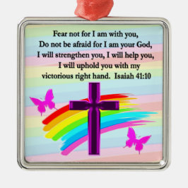 LOVELY ISAIAH 41:10 BIBLE VERSE DESIGN ORNAMENT AUS METALL