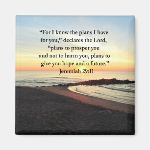 LOVELY JEREMIAH 29:11 SUNRISE FOTO MAGNET