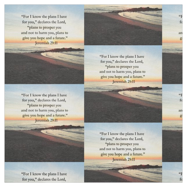 LOVELY JEREMIAH 29:11 SUNRISE FOTO STOFF (Muster)