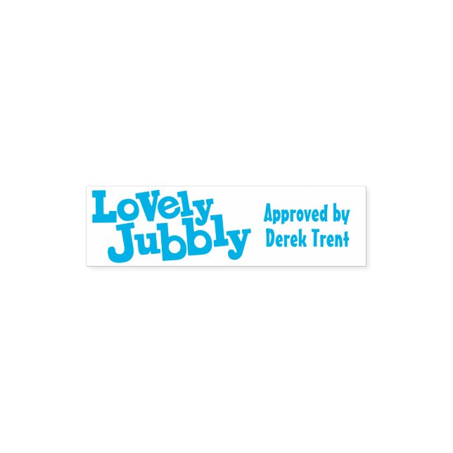Lovely Jubbly authorised name Briefmarke Permastempel (Design)