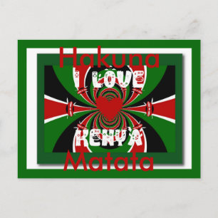 Lovely Kenya Hakuna Matata Postcard Postkarte