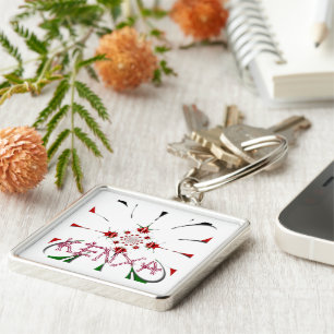 Lovely Kenya HAKUNA MATATA RED GREEN Patchdesign Schlüsselanhänger