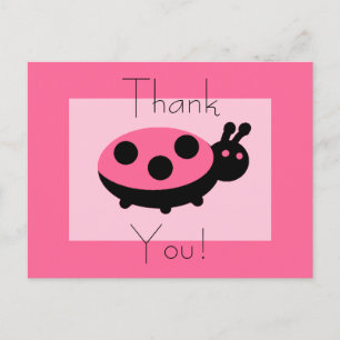 Lovely Ladybug Thankyou Postcards Postkarte