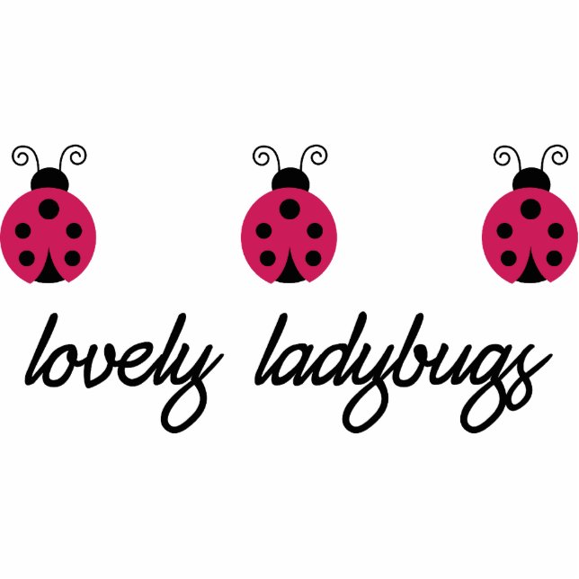 Lovely Ladybugs Freistehende Fotoskulptur (Vorne)