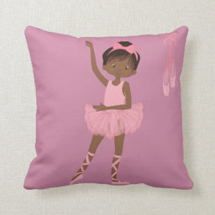 Lovely Lavender African American Ballerina Pillow Kissen