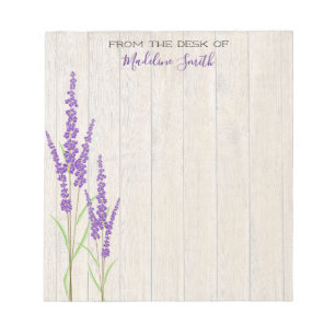 Lovely Lavender Botanical   PERSONALISIERT Notizblock