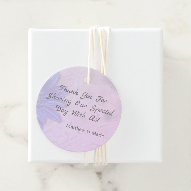 Lovely Lavender Floral Vielen Dank Geschenkanhänger (Beispiel)
