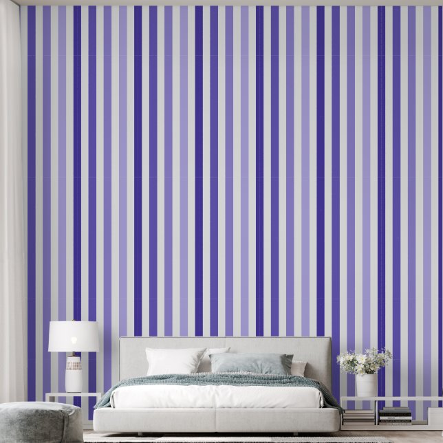 Lovely Lavender Monotone Strip Tapete (Schlafzimmer)