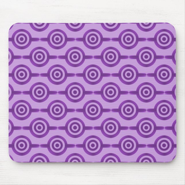 Lovely Lavender Trendy Circles Mousepad (Vorne)