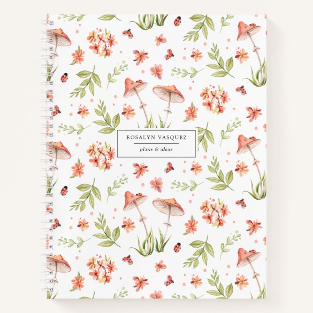 Lovely Little Ladybugs | Personalisiertes Journal Notizbuch (Vorderseite)