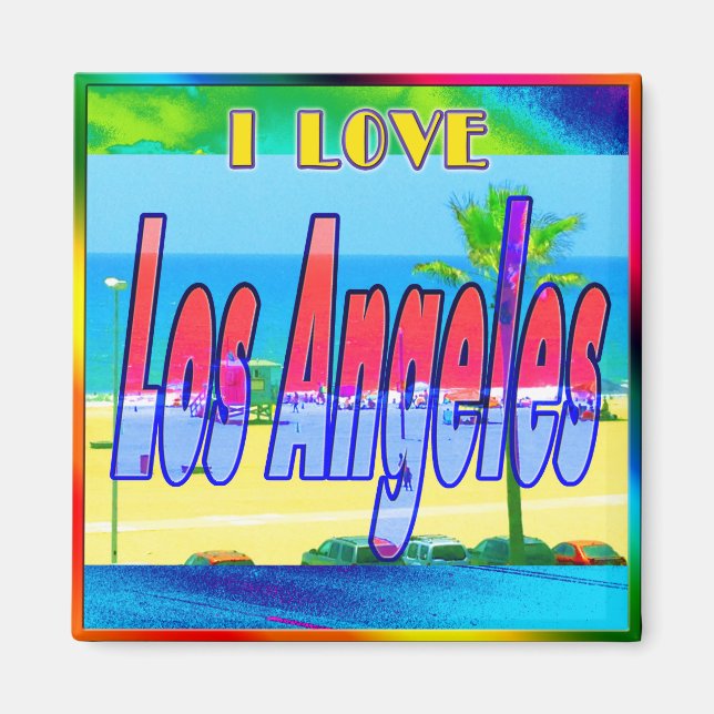"Lovely Los Angeles 2" Magnet (Vorne)