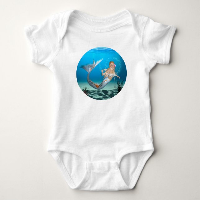 Lovely Mermaid Baby Strampler (Vorderseite)