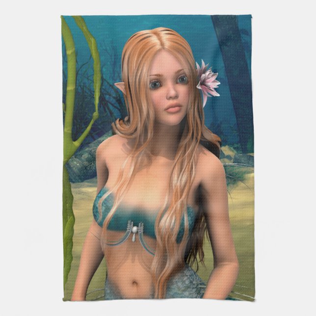 Lovely Mermaid Küchentuch (Vertikal)