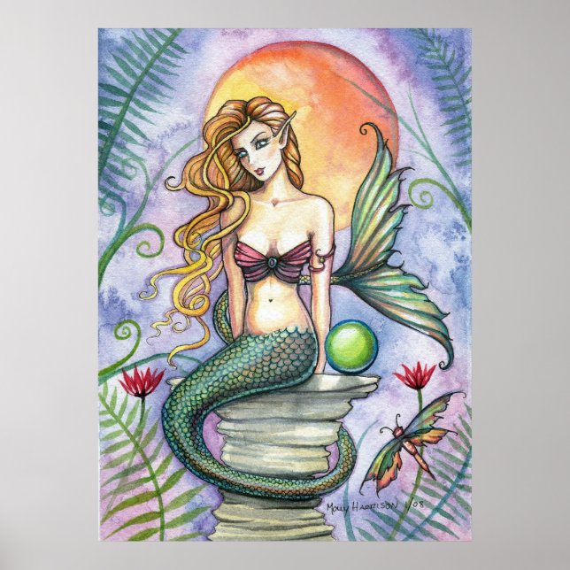 Lovely Mermaid Poster von Molly Harrison (Vorne)
