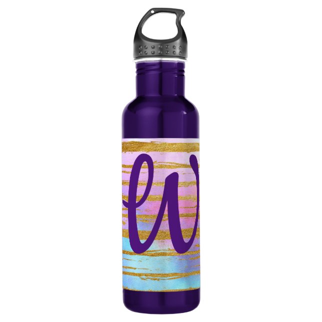 Lovely Monogram Edelstahlflasche (Vorderseite)