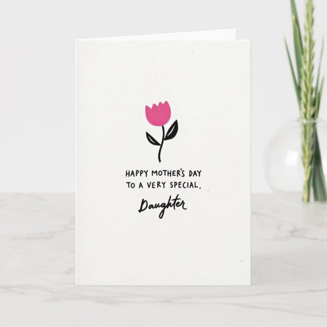 Lovely Mothers Day Daughter Card Karte (Vorderseite)