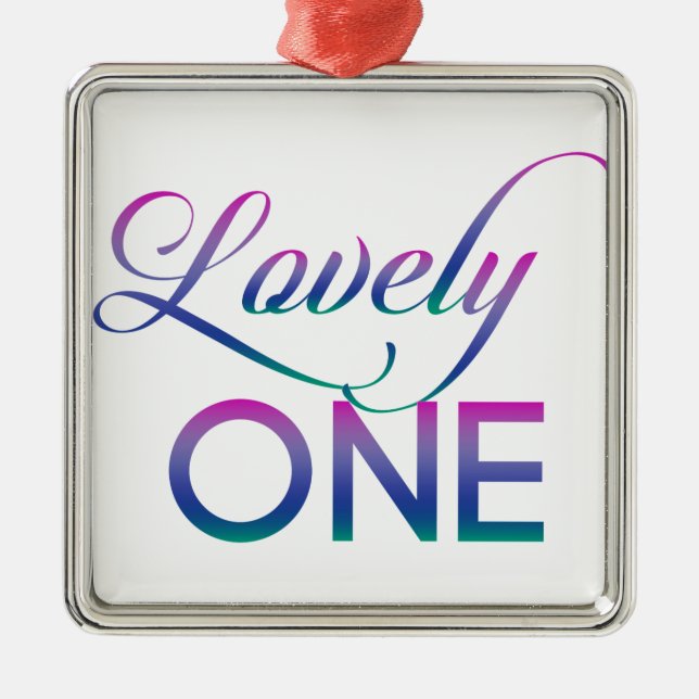 Lovely One Silbernes Ornament (Vorne)