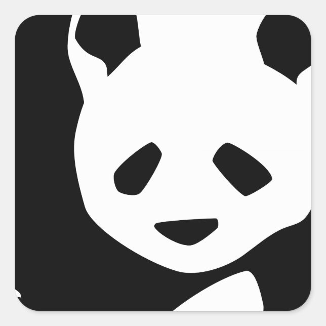 Lovely Panda Quadratischer Aufkleber (Vorderseite)