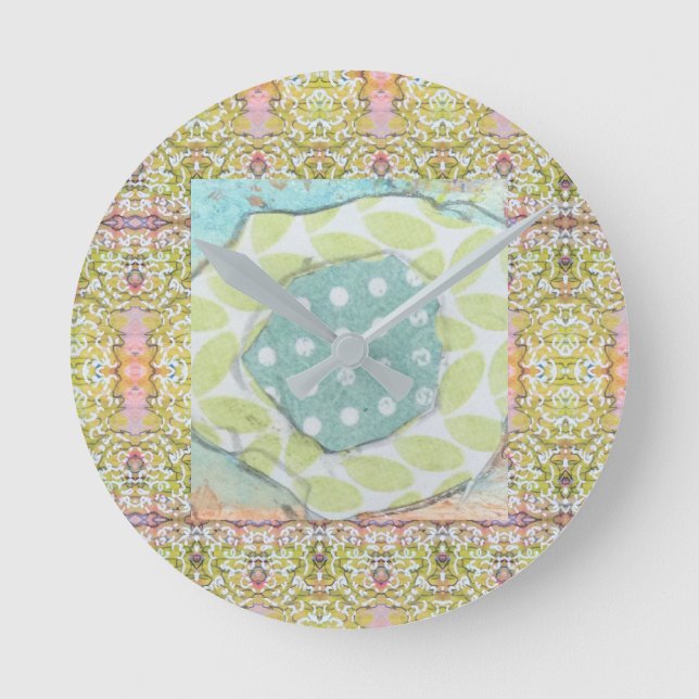 Lovely Pastel Runde Wanduhr (Vorderseite)