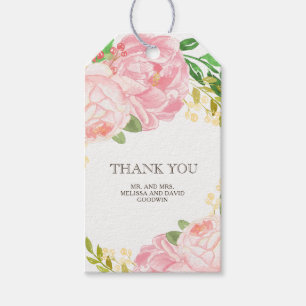 Lovely Peonies Gastgeschenk Hochzeit Gift Hang Tag Geschenkanhänger