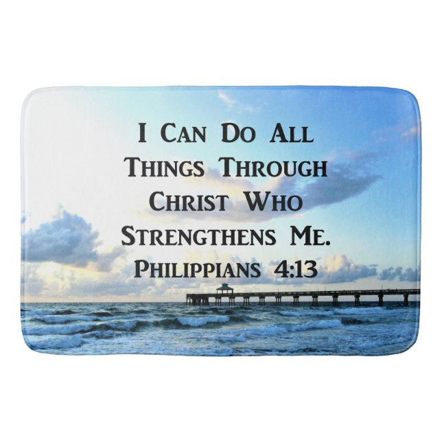 LOVELY PHILIPPIANS 4:13 BIBLE VERSE BADEMATTE (Vorderseite)