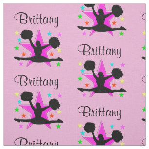 LOVELY PINK PERSONALISIERT CHEERLEADER FABRIC STOFF