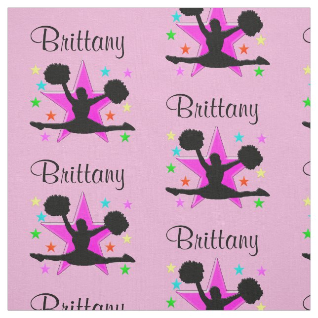 LOVELY PINK PERSONALISIERT CHEERLEADER FABRIC STOFF (Muster)