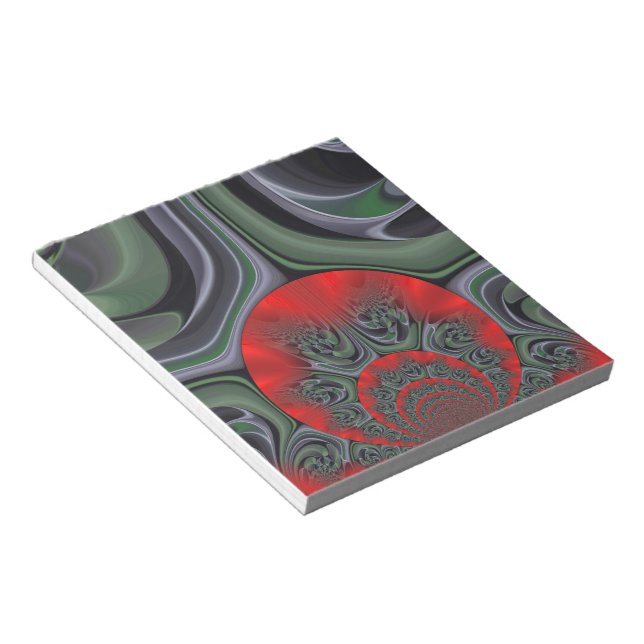 Lovely Red Aurora Art Print Customization Product Notizblock (angewinkelt)