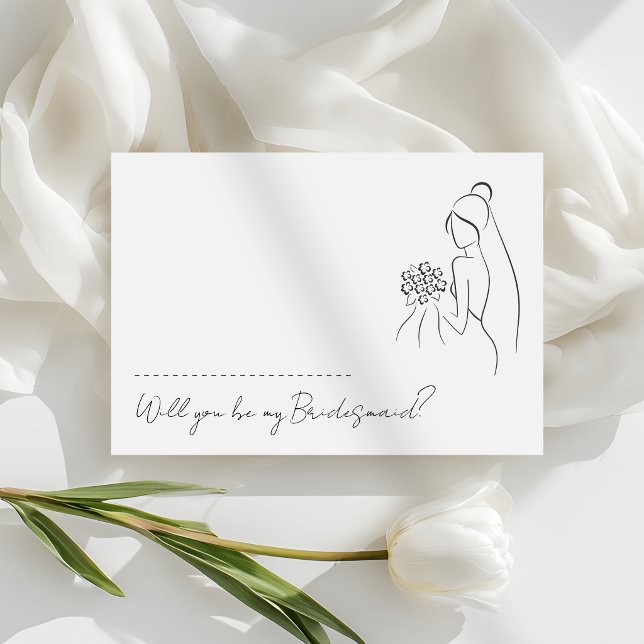 Lovely Romantic Will You Be My Bridesmaid Proposal Einladung (Von Creator hochgeladen)