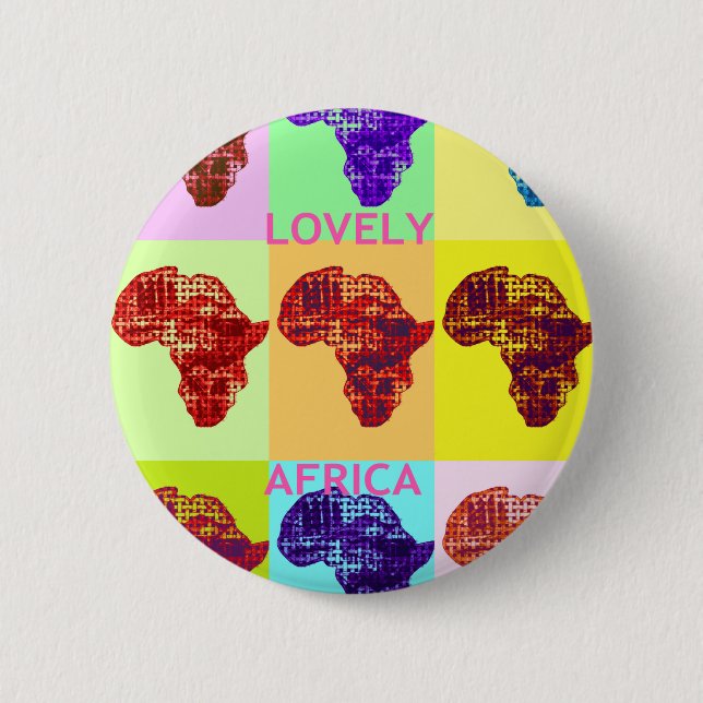 LOVELY schöne phantastische neun afrikanische Land Button (Vorderseite)