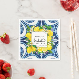 Lovely Script Heart | Lemon | Brautparty Napkin Serviette