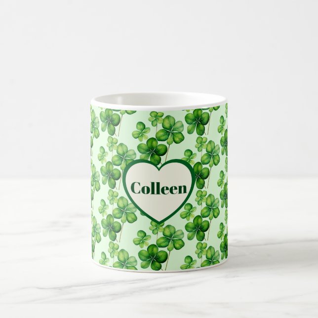 Lovely Shamrocks St. Patrick's Day Kaffeetasse (Mittel)