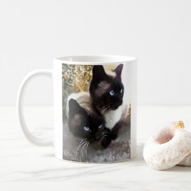 Lovely siamese kaffeetasse (Mit Donut)