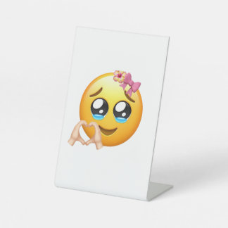 Lovely Smiling Emoji Tabletop Sign for Office  Sockelschild