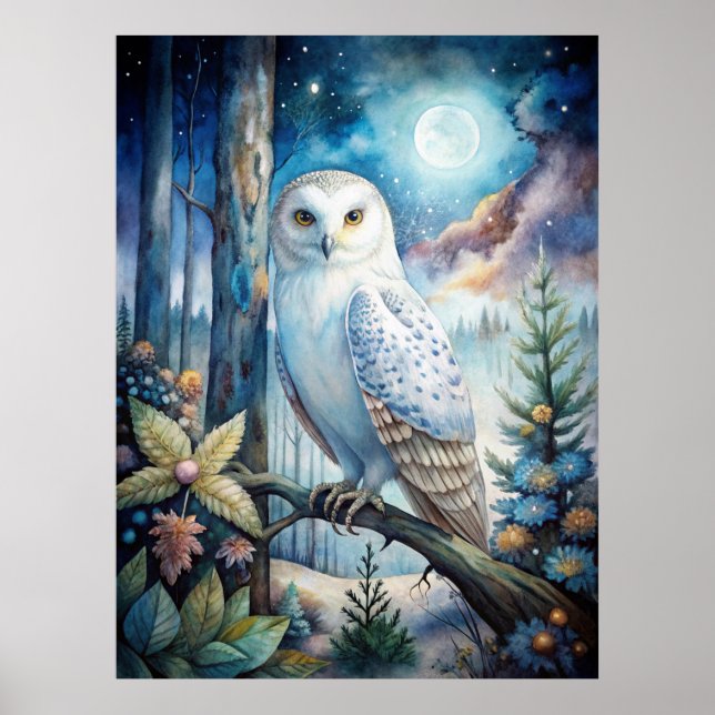 Lovely Snowy Owl Poster (Vorne)